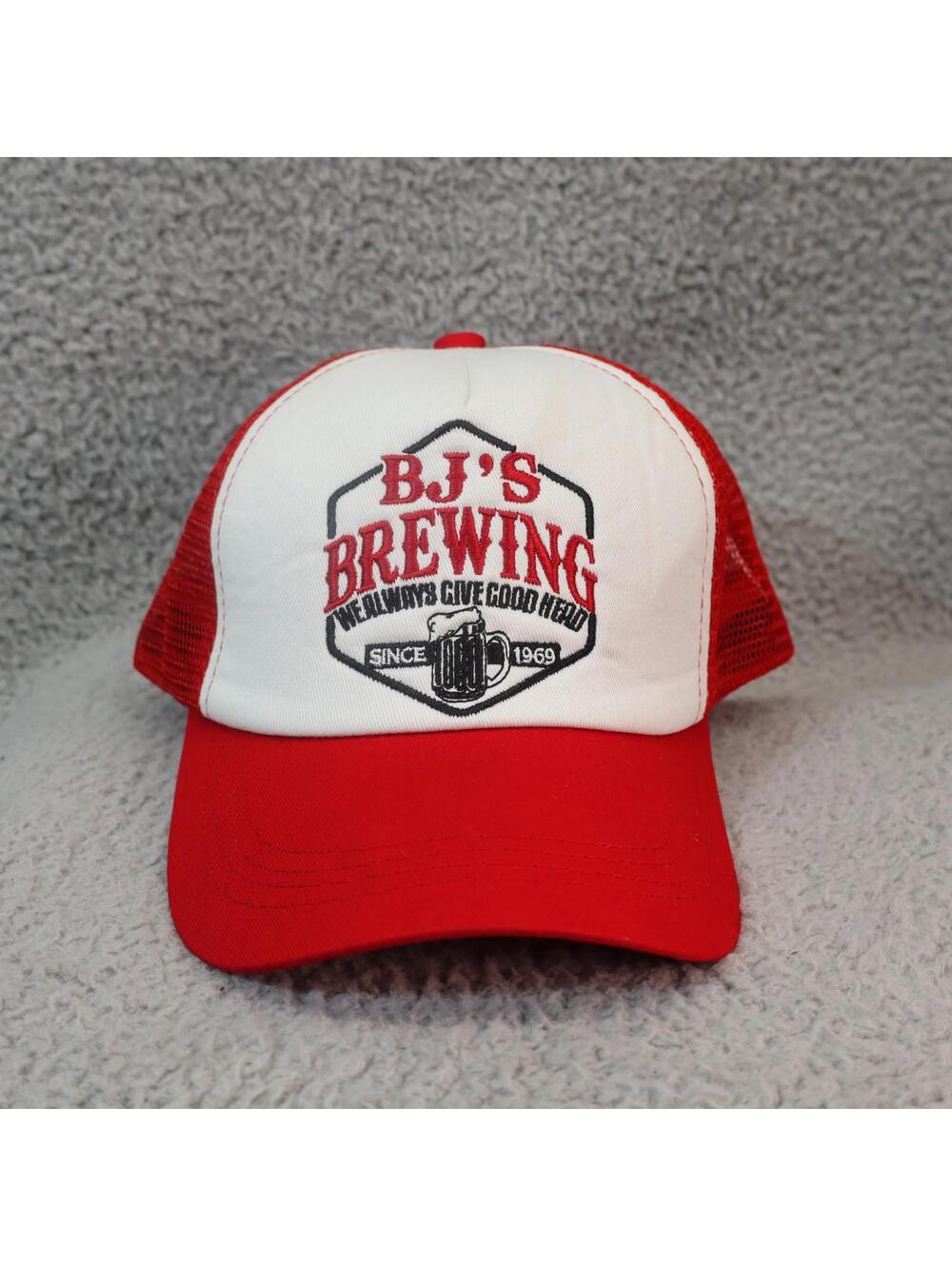 BJ's Brewing Company Trucker Hat Spirit Funny Red Cap